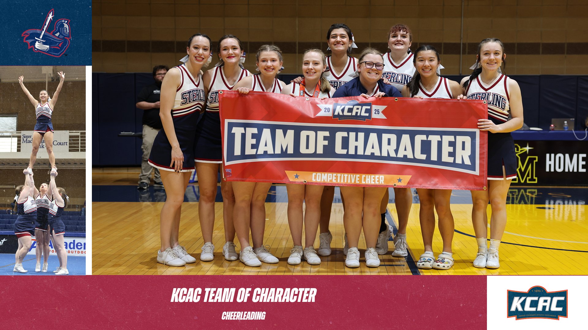 Sterling cheer named KCAC Team of Character, finish fifth in Championship