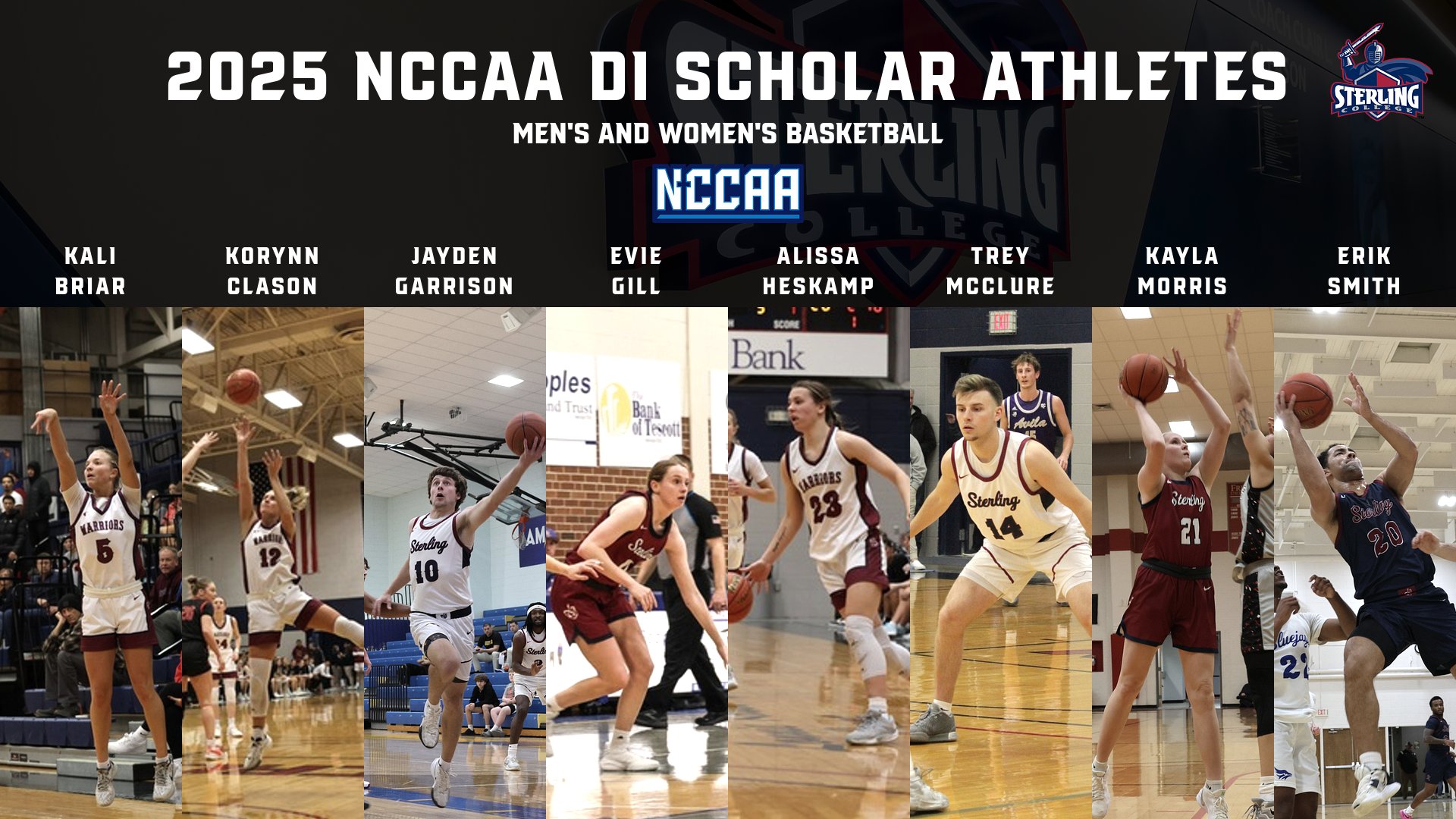 Eight warriors named NCCAA DI Scholar Athletes