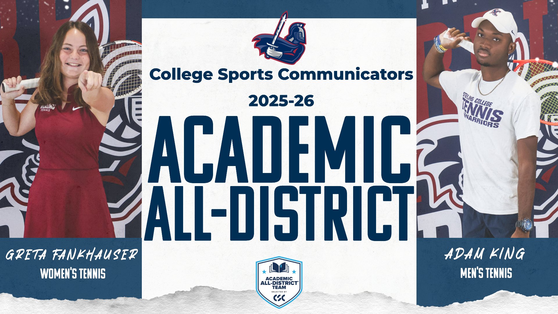 Fankhauser, King named to CSC Academic All-District Team