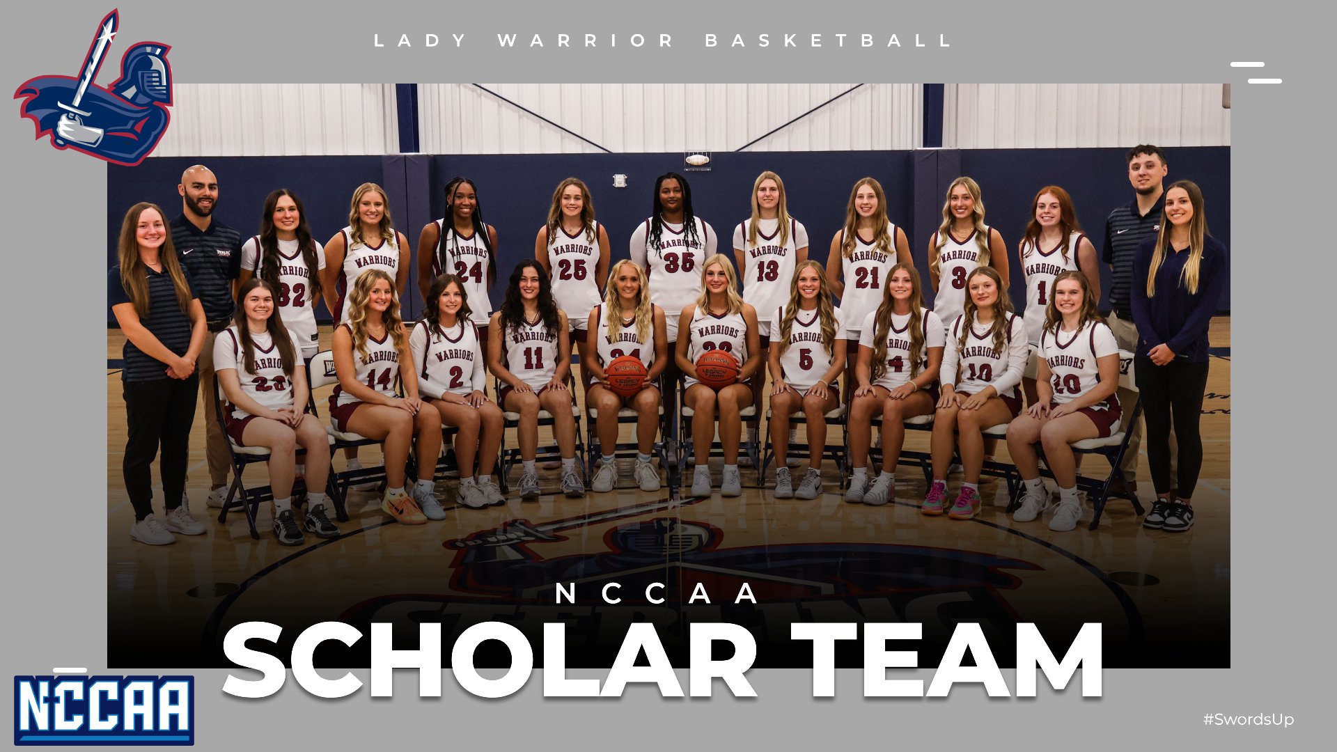 Lady Warrior Basketball recognized as NCCAA 2026 Winter Scholar Team